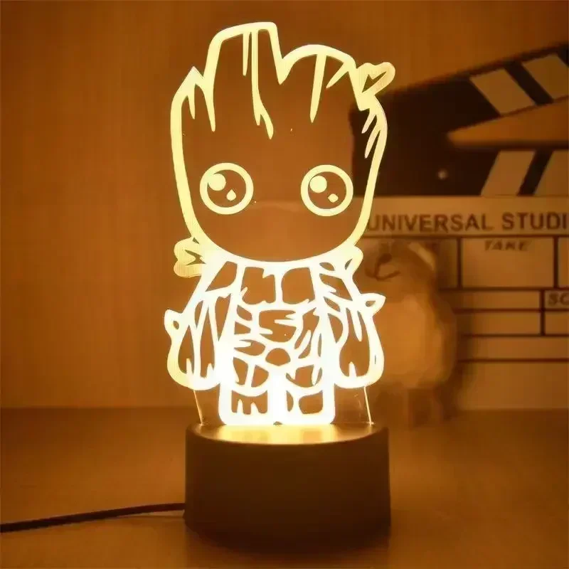 thumbnail image 1 of Figuras de acción de Disney Marvel Spiderman con luces LED nocturnas, modelo de Iron Man de Los Vengadores, lámpara 3D para niños, juguetes, regalo de cumpleaños para niños, 1 of 5