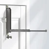 Folding Clothes Drying Rack, Aluminum Alloy Over The Door Hanger With Retractable Rod, Foldable Portable For Bathroom Promotion 5