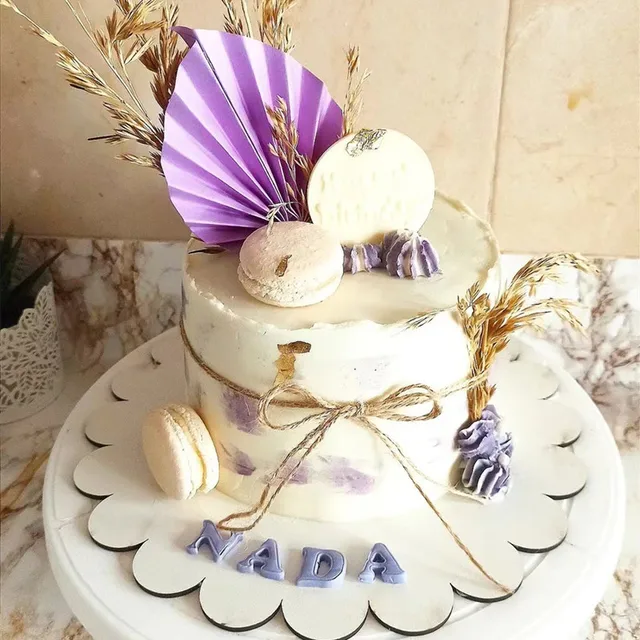 Topper Per Torta Happy Birthday Argento - Decorazione Per Compleanni E Feste