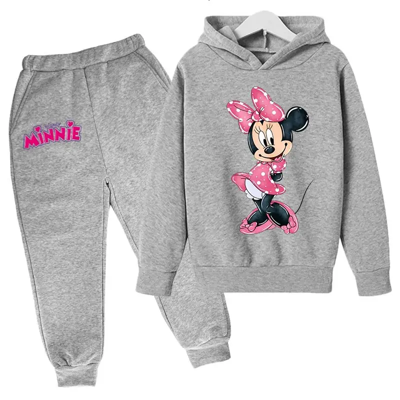 thumbnail image 1 of Conjunto de ropa de Minnie Mouse para niñas pequeñas con traje de otoño e invierno Conjunto de sudaderas con capucha de Mickey Mouse para niños pequeños Ropa para niños pequeños, 1 of 5