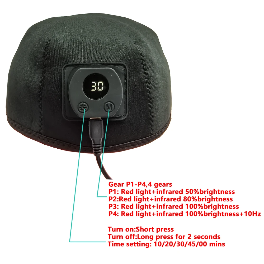 مصباح LED أحمر لعلاج تساقط ونمو الشعر