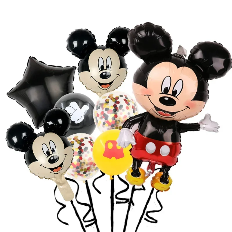 

Disney Anime Mickey Mouse115cm Stereoscopic Kids Balloon Set Cartoon Large Theme Children Birthday Party Gift Decoration Kawaii