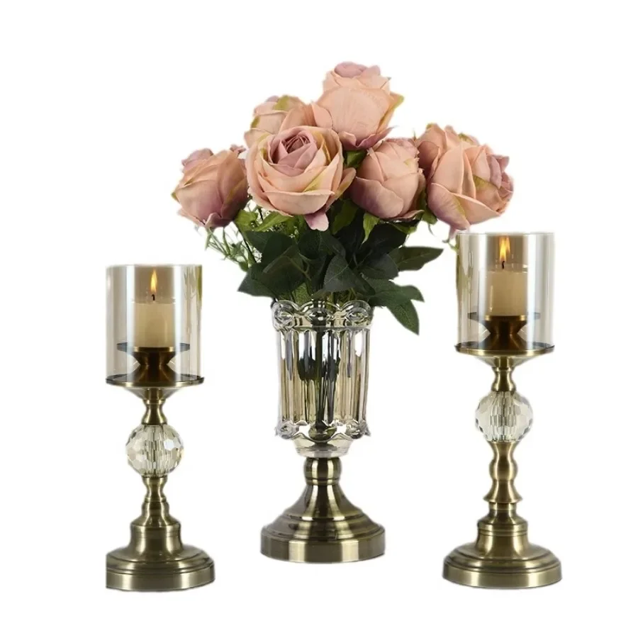 

Outdoor Party Candle Holder Birthday Wedding Stand Candle Holder Unique Cup Glass Decor Table European Candelabros Home Decor
