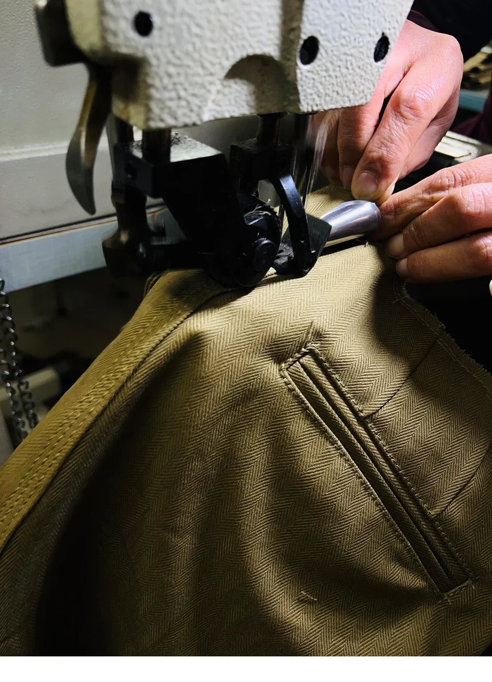 Blunt Razor French M-47 Military Style High-waisted Straight HBT Herringbone Fabric Large Pockets Loose Casual Workwear Pants 6