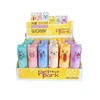 24pcs/lot Moisturizing Fruit Flavor Colourless Cartoon Lip Balm Natural Plant Lip Gloss Fruit Embellish lipstick Makeup Tools 6