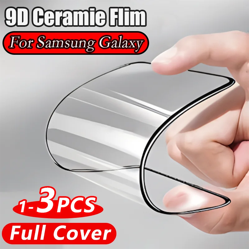 

Керамическая пленка с полным покрытием для защиты экрана Samsung Galaxy S24 S23 S22 S21 S20 S20 S10 Ultra Plus Fe, защитная пленка, не стекло