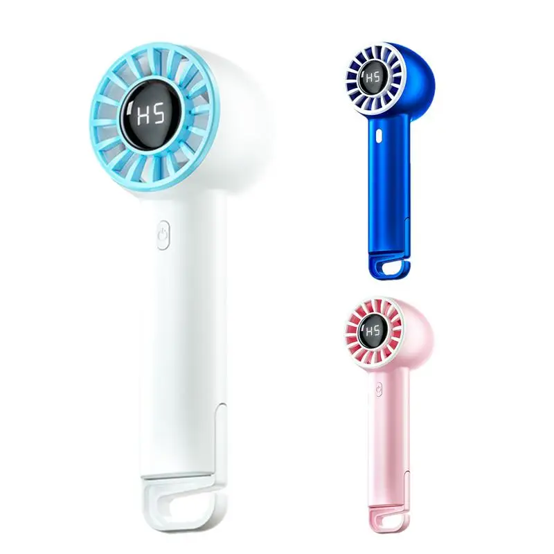 

Turbo Travel Fan Rechargeable Cooling Electric Personal Mini Fan USB Portable Cooling Device With Digital Display Quiet Travel