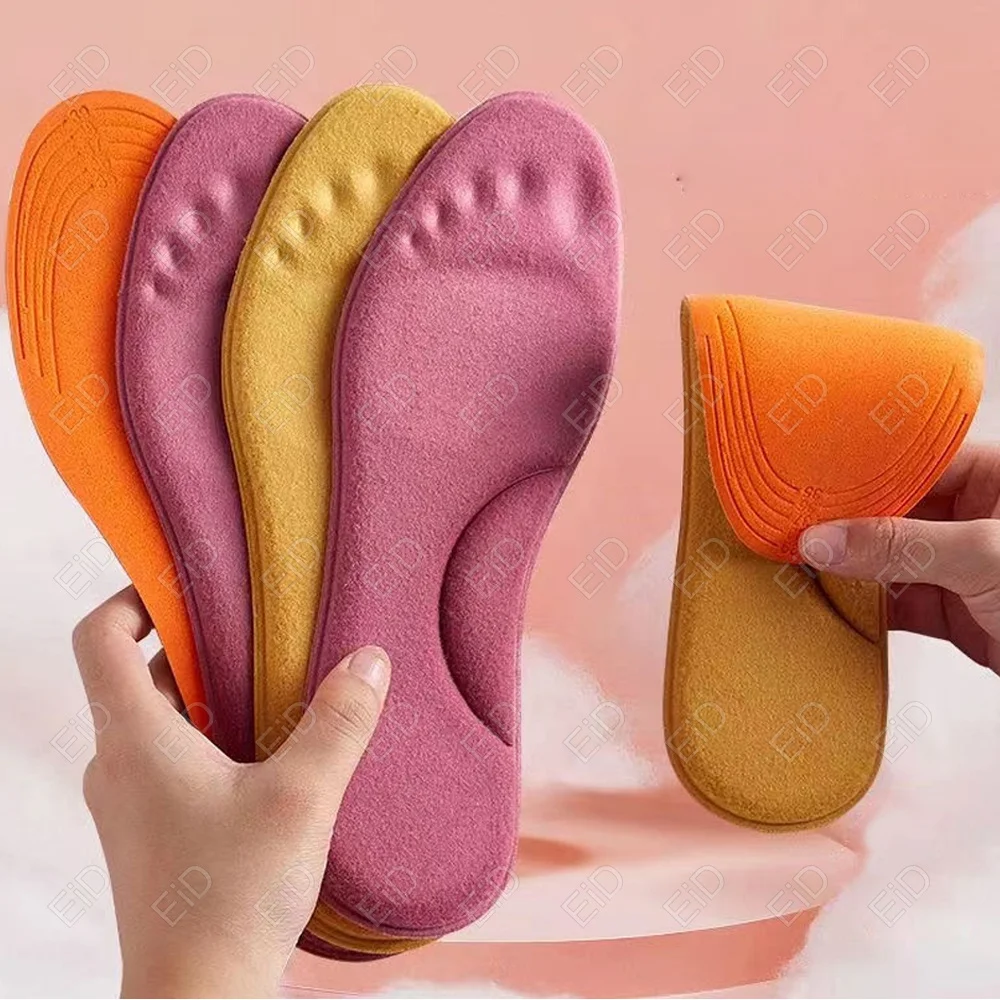 Selbsterwärmende Thermo-Einlegesohlen für Füße, warmes Memory-Schaum-Fußgewölbe-Stützkissen für Männer und Frauen, Wintersportschuhe, selbsterhitzende Schuhpolster – Detail 5
