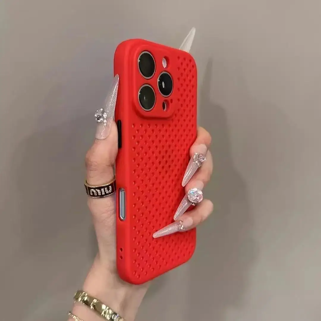 Summer Ventilated TPU Soft Shell Protective Phone Case - Mesh Breathable Design