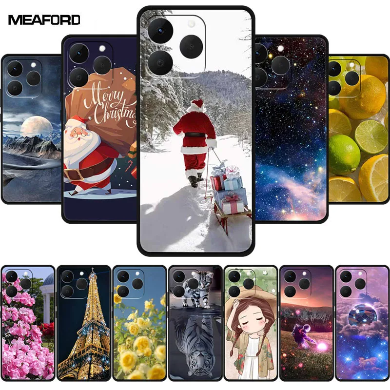 Sleek Black Silicone Phone Case - Soft TPU Protective Bumper Cover