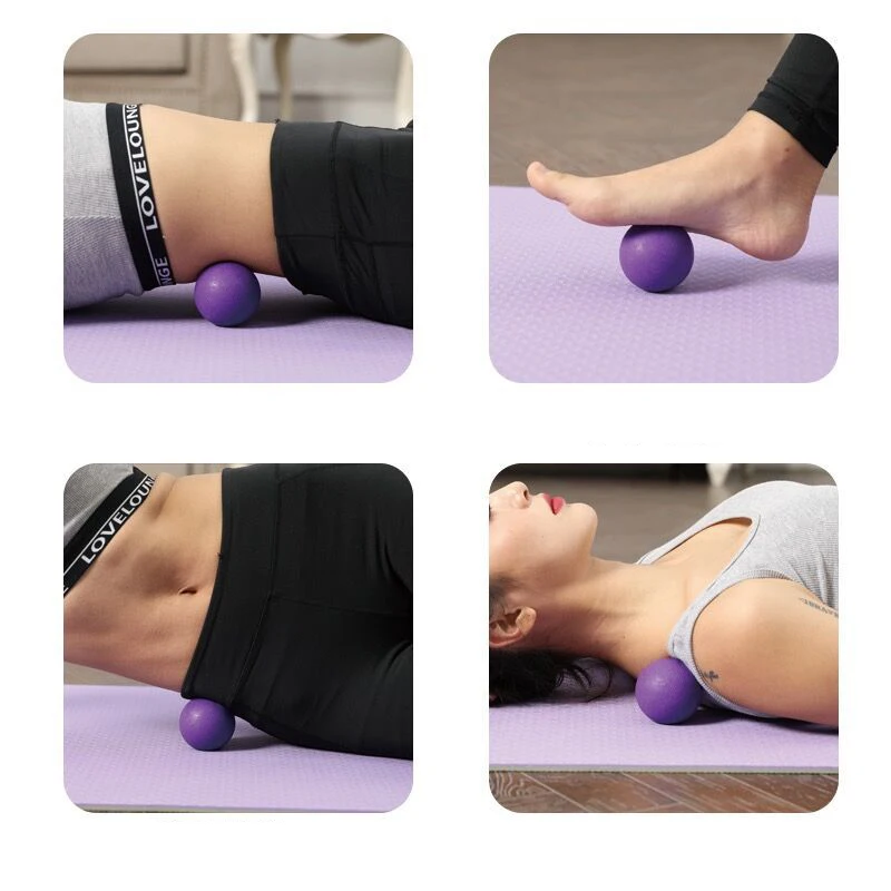 TPE Fascia Ball Lacrosse Muscle Relaxation Exercise Sports Fitness Yoga Peanut Massage Ball Trigger Point Stress Pain Relief