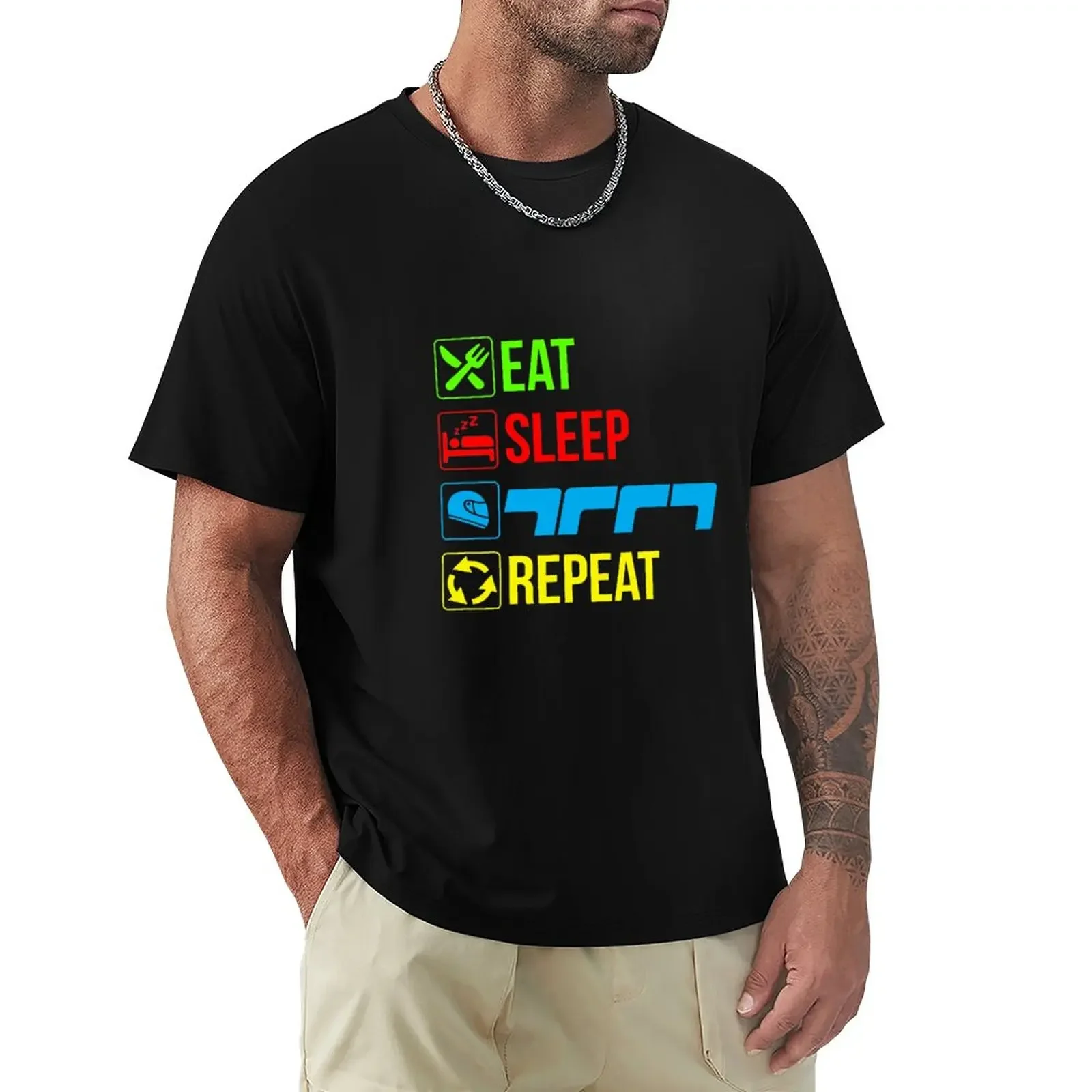 

Eat Sleep Tm T-Shirt sublime plain aesthetic clothes Men's cotton t-shirt
