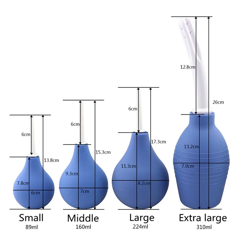 Unisex Enema Hygiene Water Washing Cleaner Size Chart
