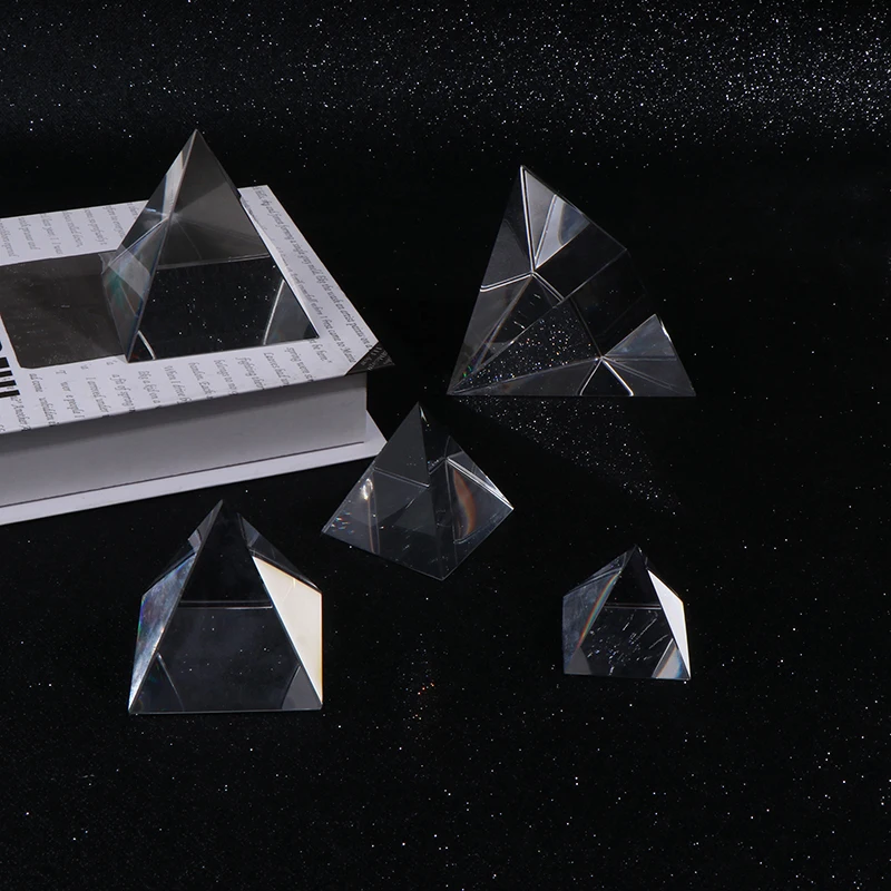 Optical Prisms Photography Prism Prism Optical Glass Crystal Pyramid 4/5/6/7/8cm Side Length
