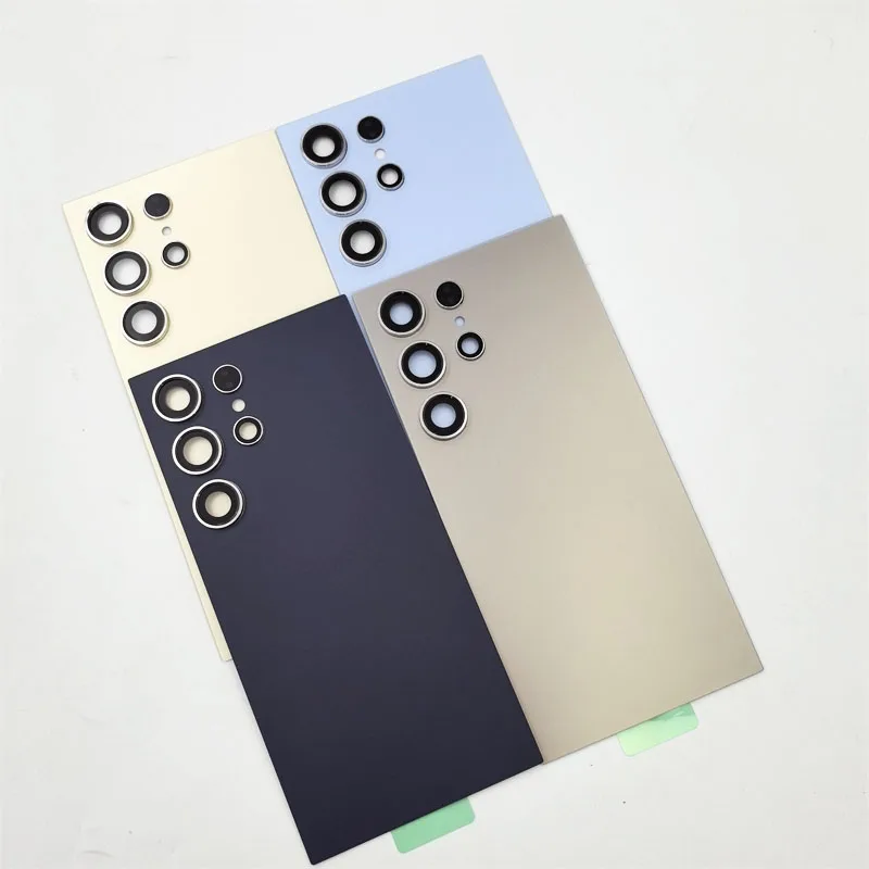 삼성 갤럭시 S24 울트라 5G SM-S928B 배터리 커버 후면 도어 하우징 패널 수리 부품 및 카메라 렌즈 프레임용 새 후면 유리