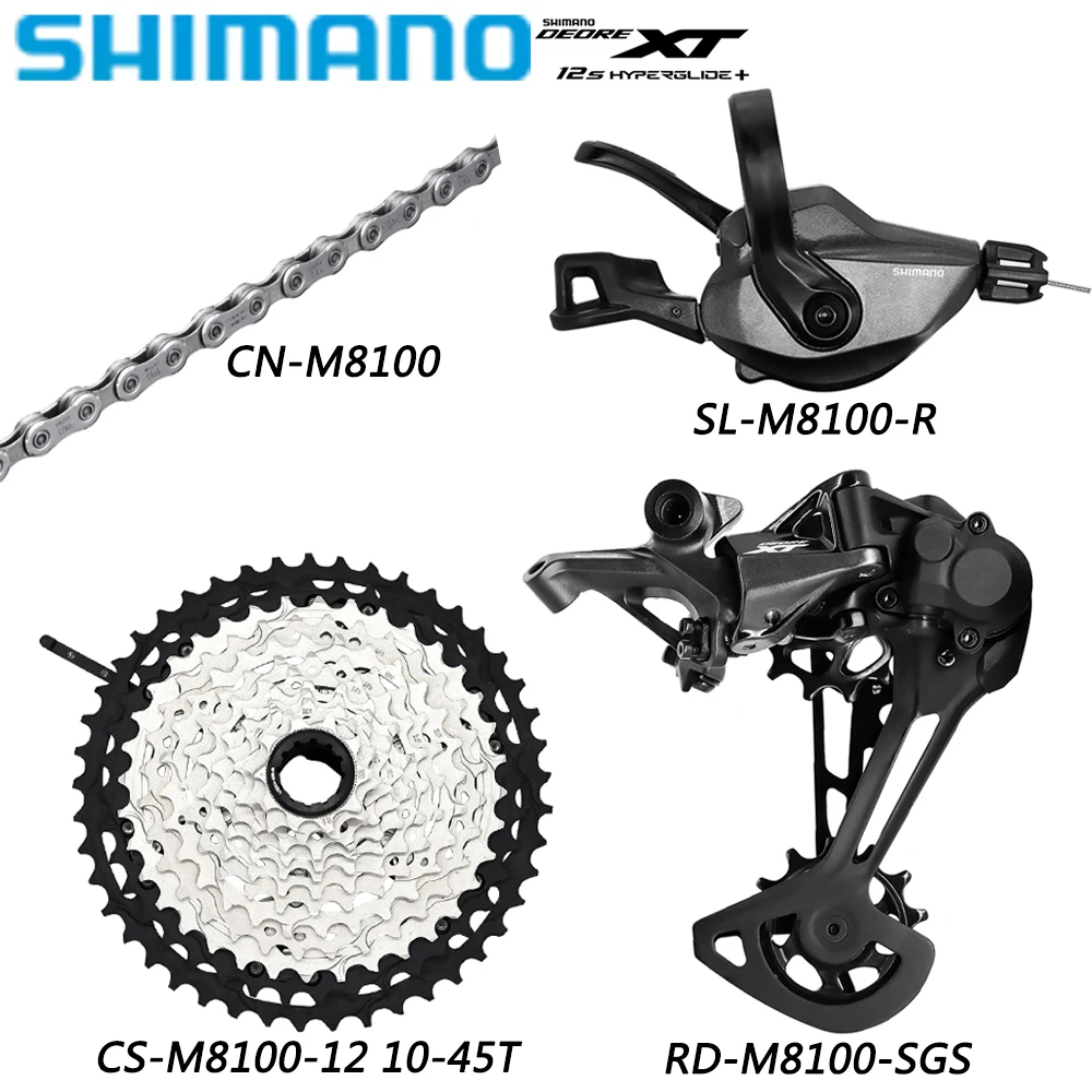 

SHIMANO DEORE XT M8100 12 Speed Groupset Rear Derailleur CN-M8100 Chain CS-M8100 45T/51T Cassette Bicycle Parts