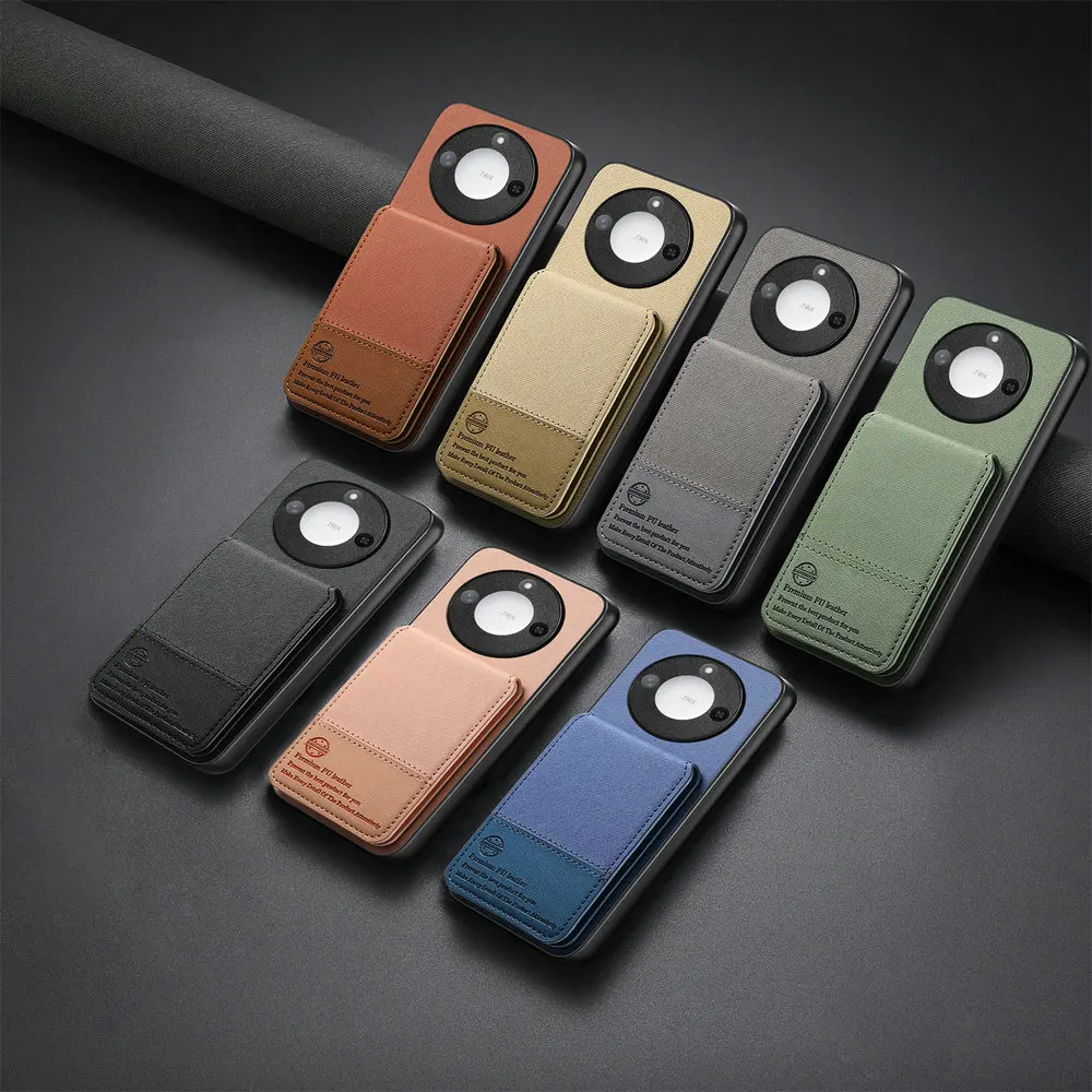 Premium RFID Blocking Leather Wallet Case with Card Holder and Magnetic Closure