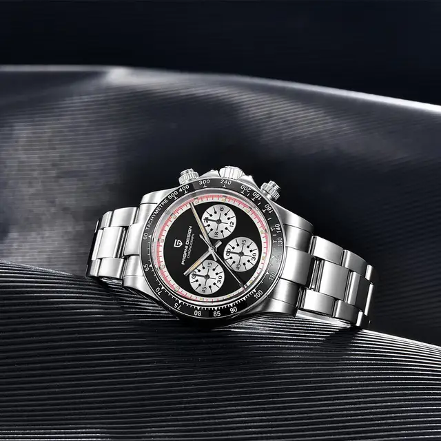 PAGANI DESIGN Men Watch Quartz Wristwatch 100M Waterproof Ceramic Bezel Chronograph Stop Watch Japan VK63 Stainless Student 2022 4