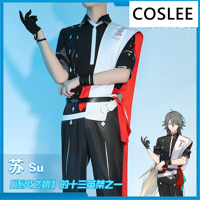 

COSLEE Honkai Impact 3 Su Cosplay Costume Game Suit Handsome Uniform Halloween Carnival Party Outfit For Men Custom Made S-4XL