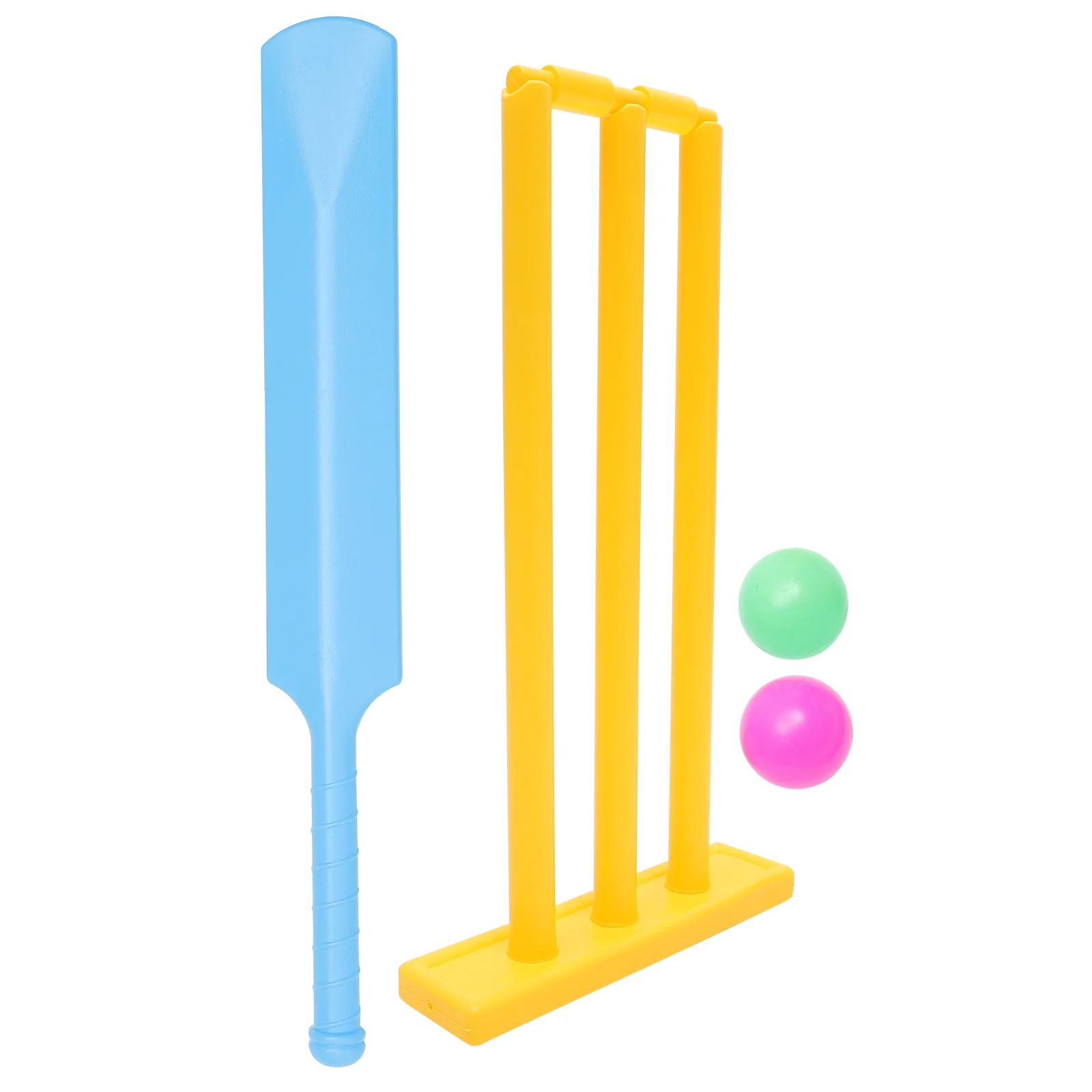 4pcs Kids Cricket Set Outdoor Playing Cricket Bat Stump Parent Child Interactive Sports Game for Backyard Cricket Ball