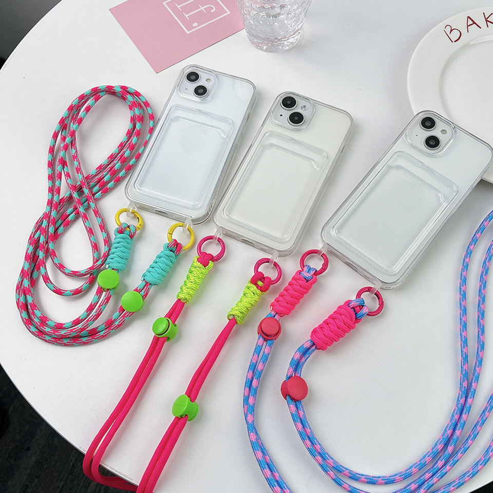 Card Holder Lanyard Phone Case For iPhone 16 Funda iPhone 11 15 13 14 Plus 12 Pro Max XR X Xs 7 8 SE 6 15pro 13pro Silicon Cover