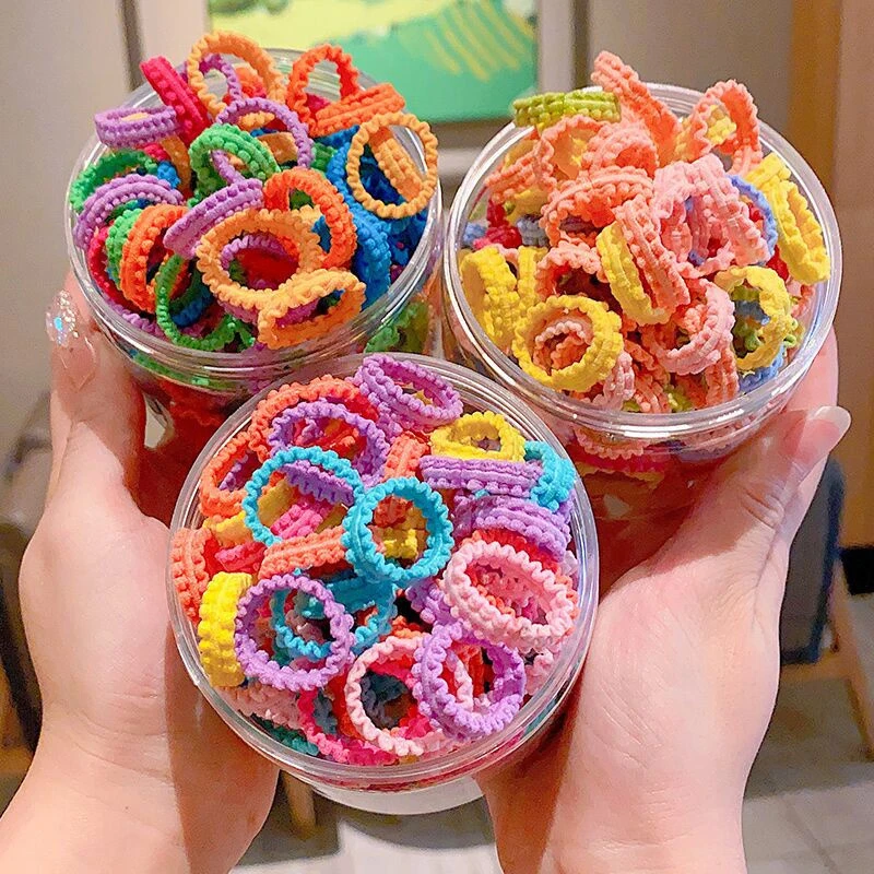 

Эластичная резинка для волос карамельных цветов, 50 шт., нейлоновая Детская резинка для хвоста, Детские резинки, мягкая резинка для волос, для маленьких девочек