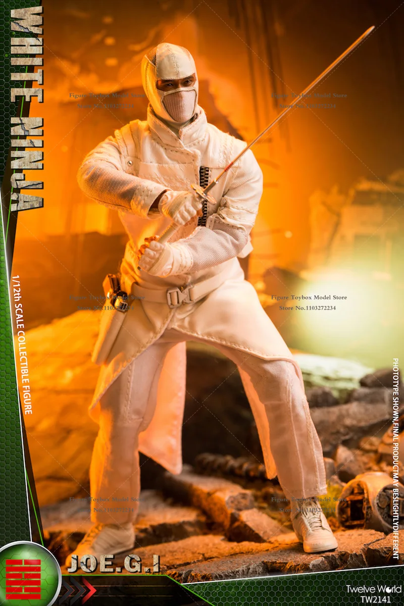 その他 TWTOYS 1/12 White Ninja TWTOYS 1/12 White Ghost TW2141 Ninja 6-inch Articulated