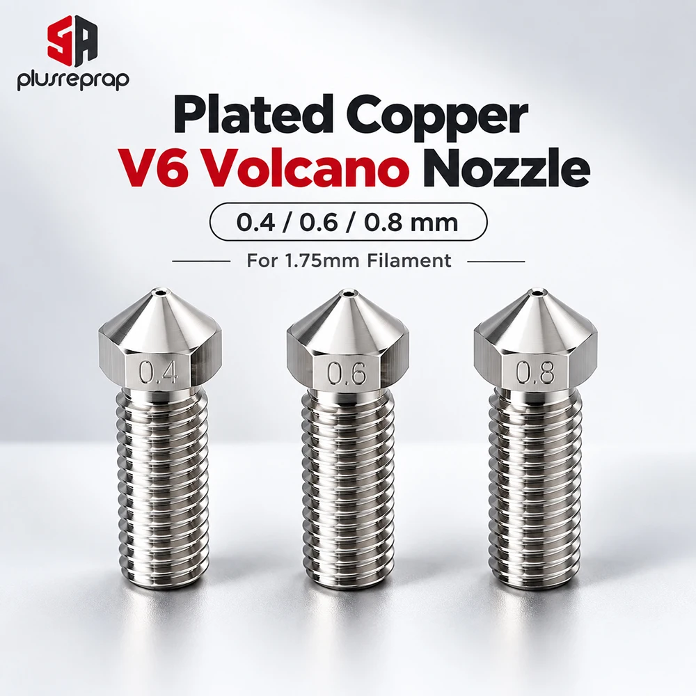 Überzogene Kupfer V6 Volcano Düse Langlebige Antihaft-Hochleistungs-M6 Gewindedüse 3D-Drucker für Volcano Hotend Exruder