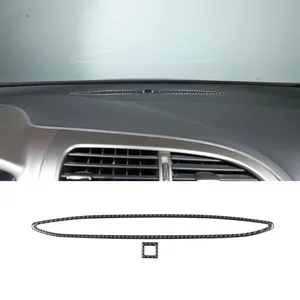 For Seat Leon 2008-2012 Soft Carbon Fiber Car Dashboard Air Outlet Panel Decorative Sticker Protection Accessories