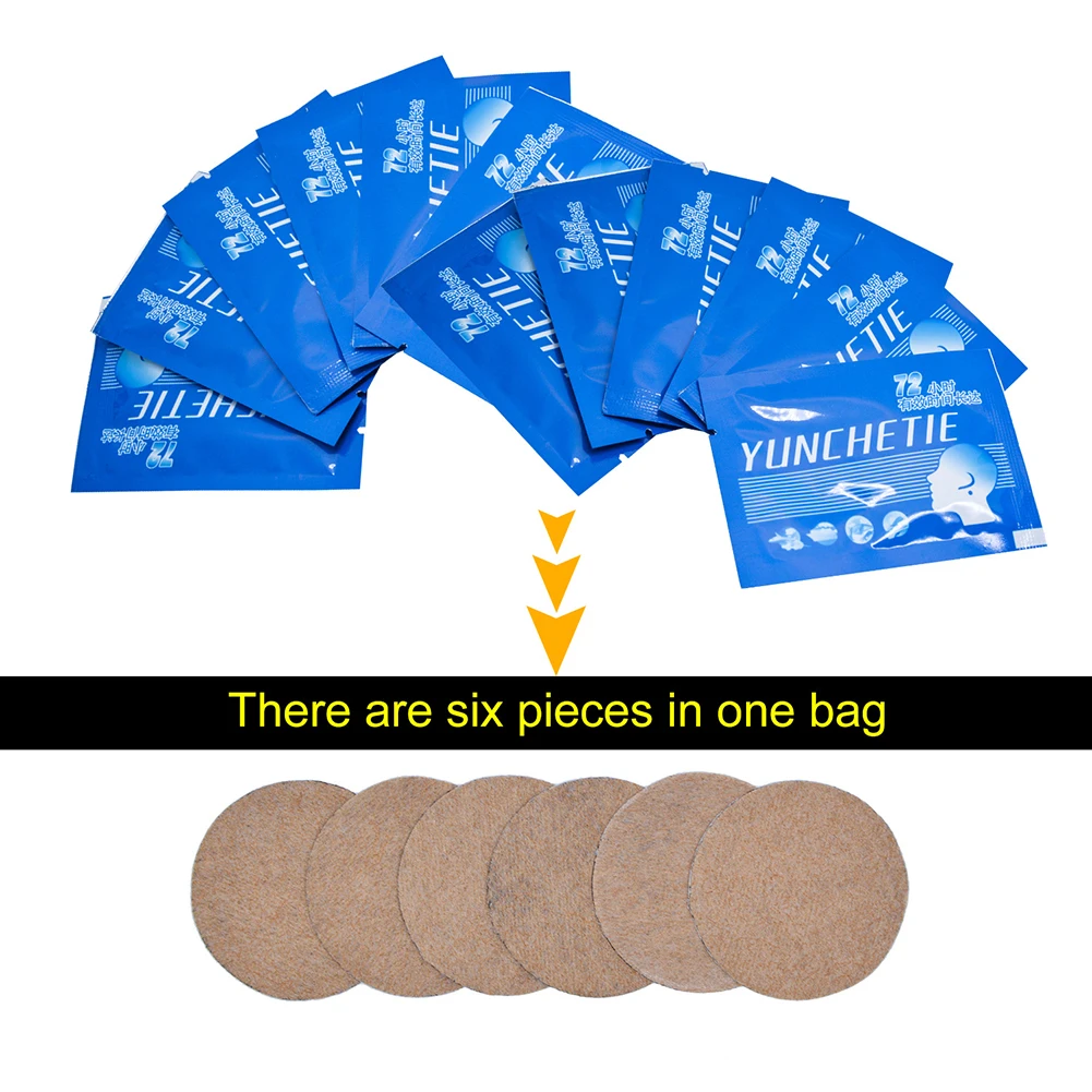 Headache Patches Chinese Herbal Motion Sickness Anorexia Relief Plaster 36pcs/box For Going Out Kids Adults