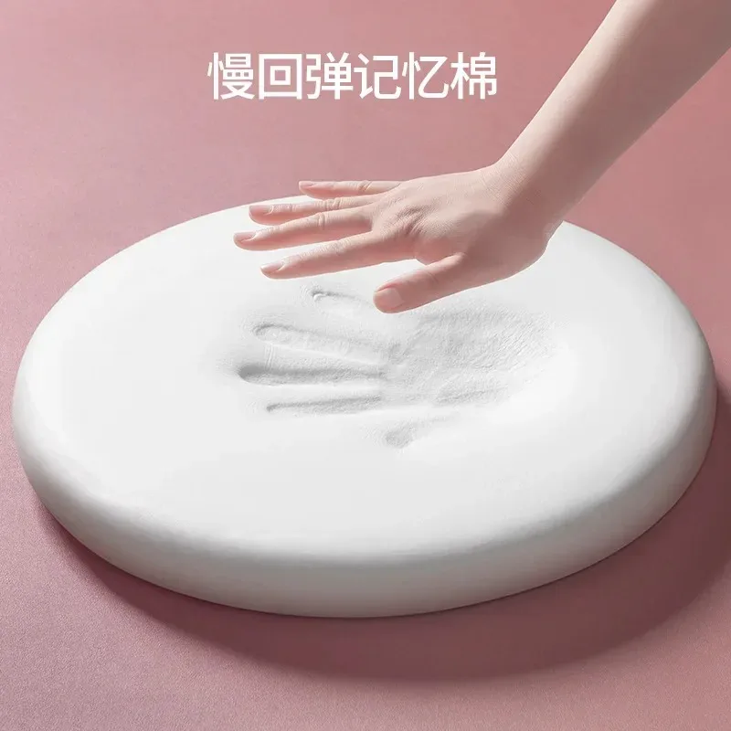 Japanese-style Circular Memory Foam Cushion, Tatami Cushion, Knitted Cotton Cushion, Chair Cushion Office Chair Round Pillow 4