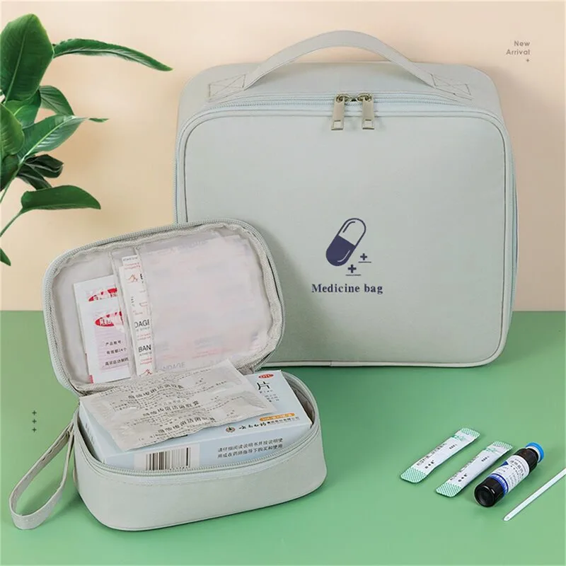 1/2Pcs Large-Capacity  Medicine Box Layered Family First Aid Kit Medicine Boxes Medicine Cabinet Portable Fabric Storage Bag 2