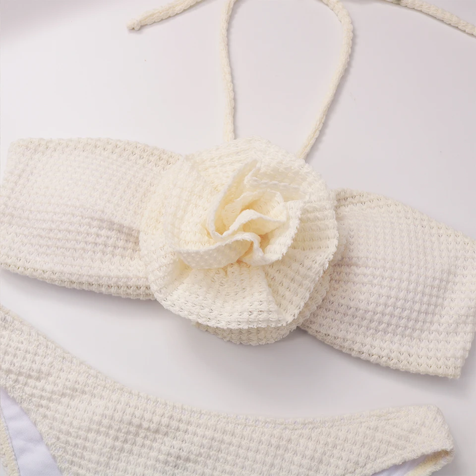 Sexy Floral Three Piece Bikini Set for Women