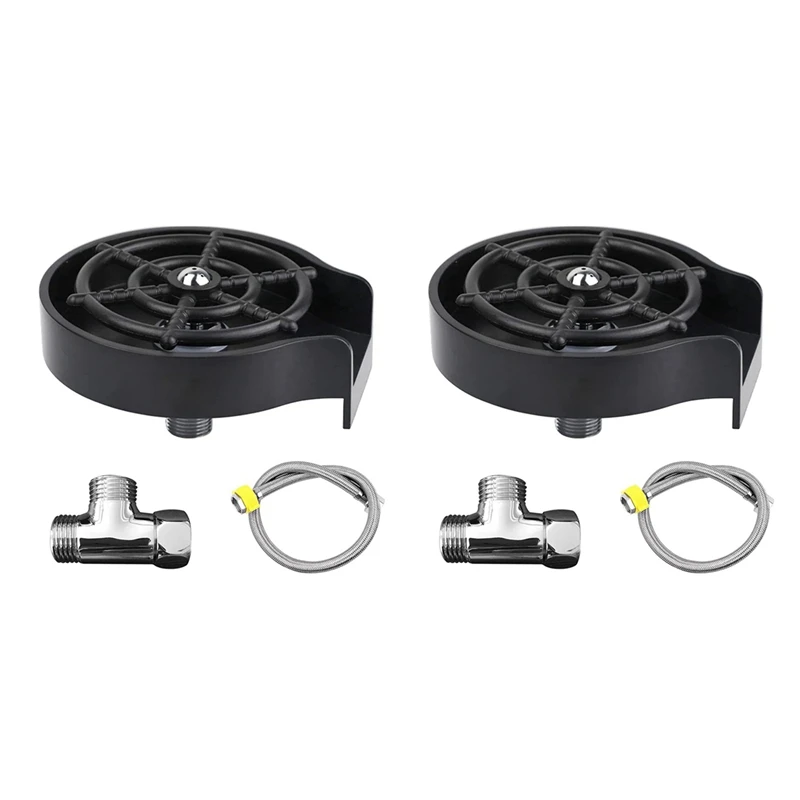 

2X Glass Rinser For Kitchen Sinks, Automatic Cup Washer For Sink,Fast Cleaning Faucet Bar Glass Rinser,Kitchen Sink Sets