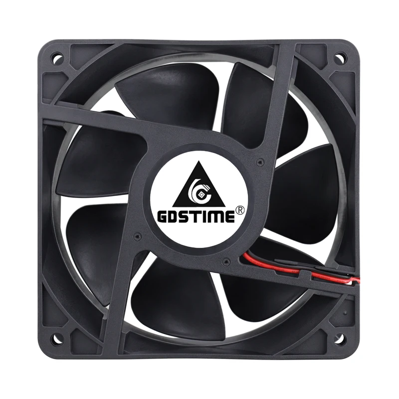 Gdstime-ventilador da Caixa do Computador 120 mm 12038 12v 24v Bola Dupla cc sem Escova Potente Refrigeração do Servidor Pwm Cfm fg - Imagem 3