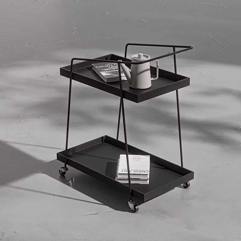Rolling Cart for Restaurant, Hotel Beverage Cart, Portable Cake Delivery Trolley, Multi-Function Serving Cart Storage Organizer