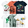 Summer New Children's Short Sleeved T-shirt For Both Boys And Girls Cartoon Car Excavator Printed Fashionable Casual Top 1