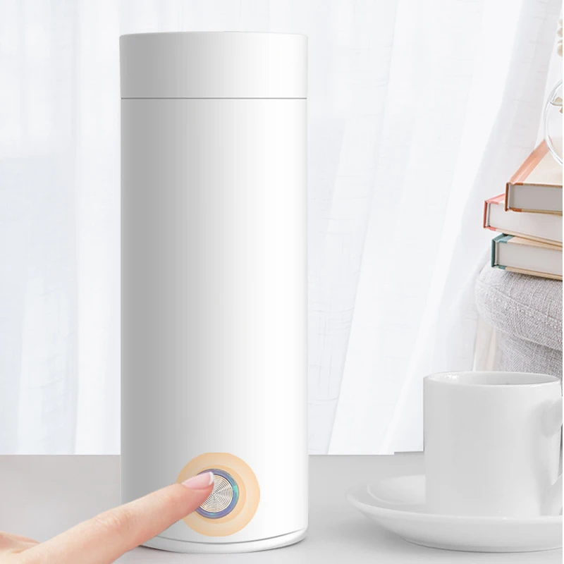 전기 가열 컵, 소형 휴대용 전기 가열 물컵, 절연, 끓는 물 주전자, 여행, 400ml