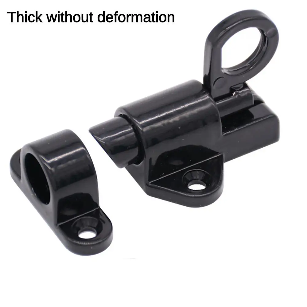 Description Picture 3 of itemAluminum Alloy Window Gate Security Pull Ring Spring Bounce Door Bolt Automatic Lock Black Grey Window Black/Gray/white