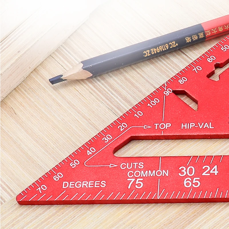 Miter Triangle Ruler Carpentry Square Ruler Woodworking Aluminum Alloy Triangle Gauges Measuring Tool