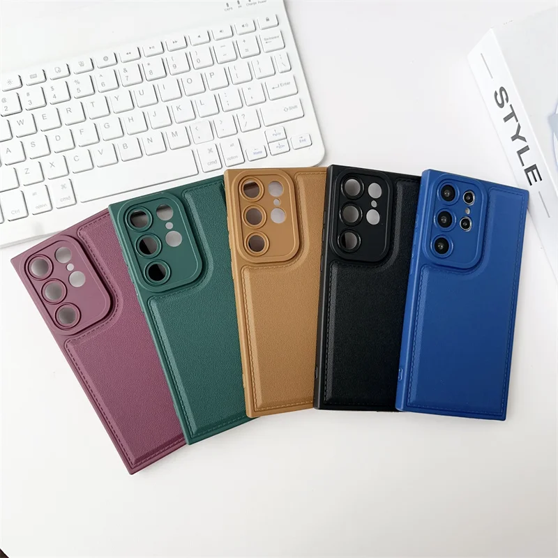 Luxe leren telefoonhoesje voor Samsung Galaxy A53 A73 A33 A23 A13 A03S A52 A12 A32 A51 A71 A52S Siliconen zachte TPU-achterkant_voghion.com