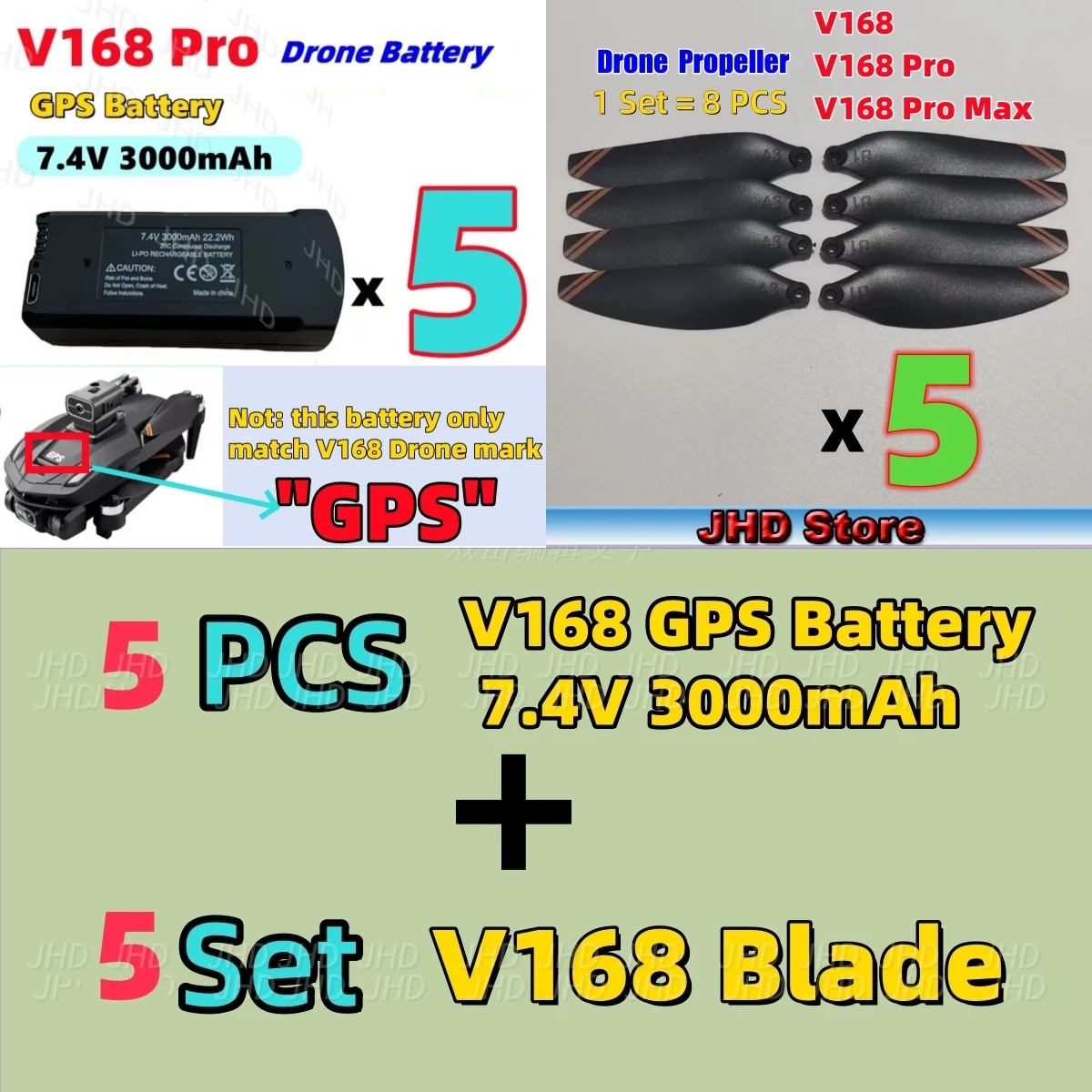 V168 5GPS 5Blade