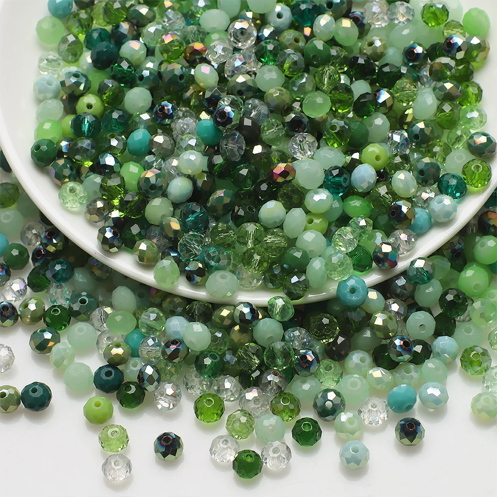 Mix Farbe 2/3/4/6/8/10/12MM Rondelle Österreich Facettierte Kristallglasperlen Runde lose Distanzperlen für die Schmuckherstellung – Detail 6