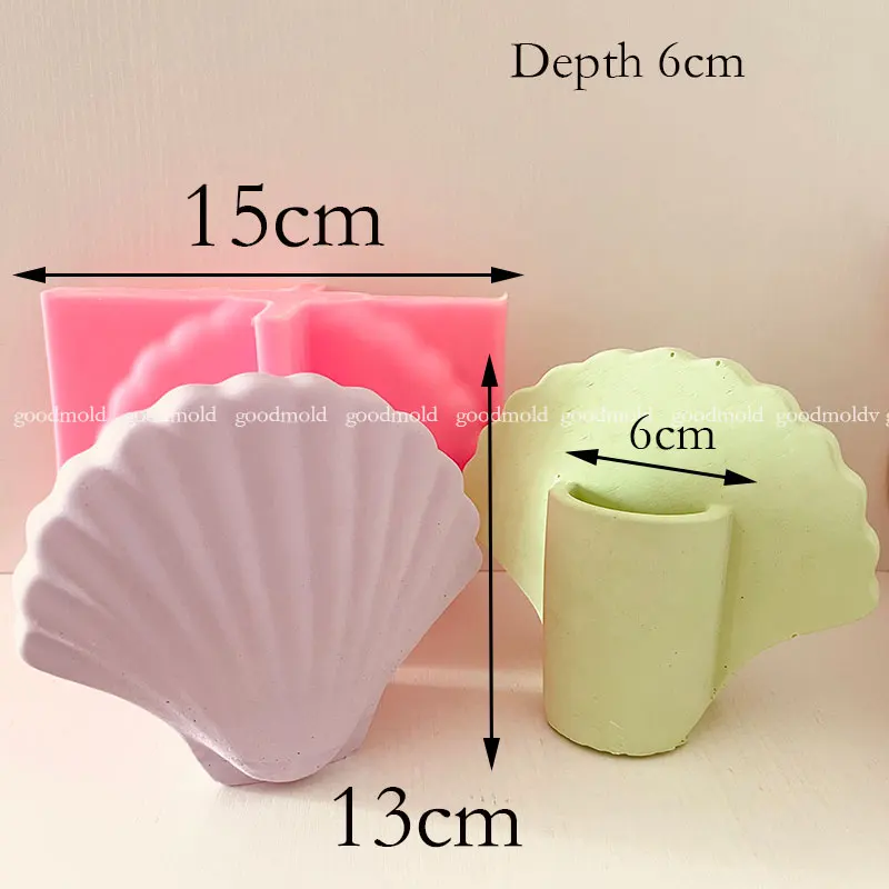 Moule Silicone Coquillage 12cm support Bougie pour Résine