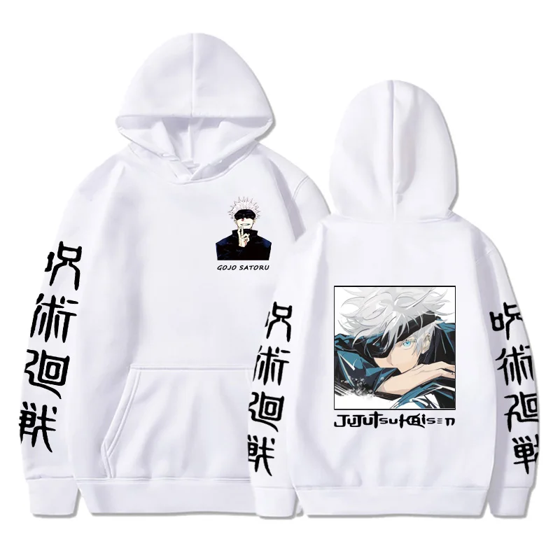 

Hot Sale Jujutsu Kaisen Anime Hoodie Satoru Gojo Cosplay Sweatshirt High Street Hip Hop Casual Streetwear Fashion Daily Clothing