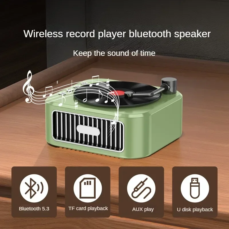 Mini Bluetooth Speaker Retro Mini Speaker Wireless High Sound Quality Subwoofer Audio 3