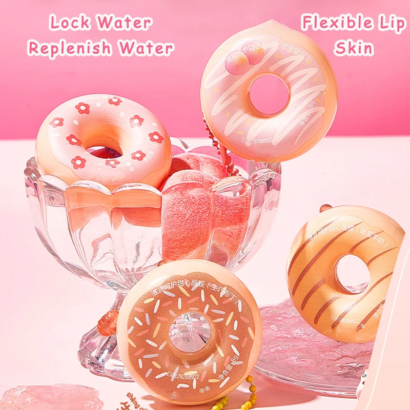 Donut Lip Gloss Lip Balm Women Cosmetics