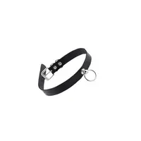 Collier ras du cou en PU pour cosplay Reze de Chainsaw Man, collier en cuir punk avec pendentif chaîne à anneau, bijoux unisexe, accessoires de fête 2