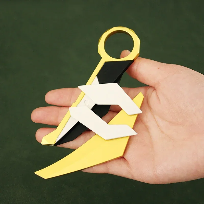Valorant Weapon Prime Karambit Tactical Knife 8cm Metal Material Game Weapon Model Keychain Samurai Sword Gifts Toys for Boys