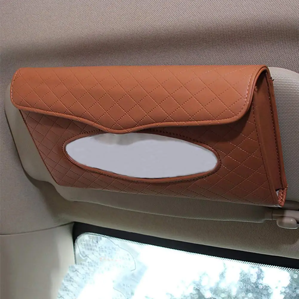 

Car Tissue Holder, Sun Visor Tissue Holder, Car Visor Napkin Holder, PU Leather Backseat Tissue Case for Car